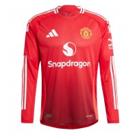 Camisa de time de futebol Manchester United Replicas 1º Equipamento 2024-25 Manga Comprida